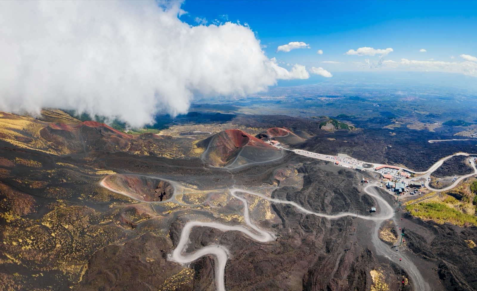 The Silvestri craters on the southern slope of Mount Etna